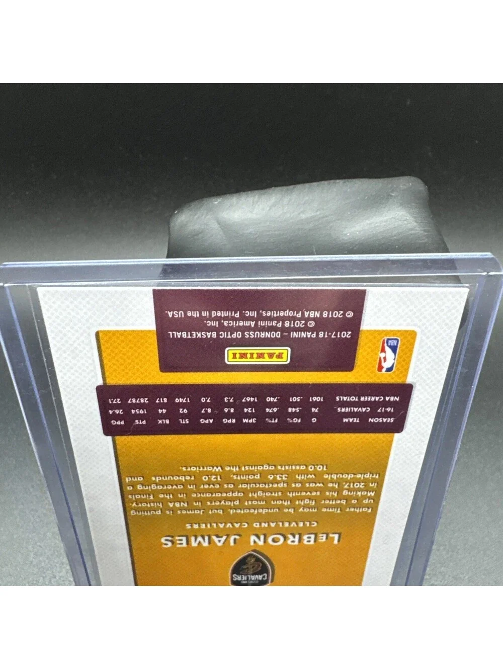 LeBron James No. 27 Optic Donruss - Panini 2018 with Protector